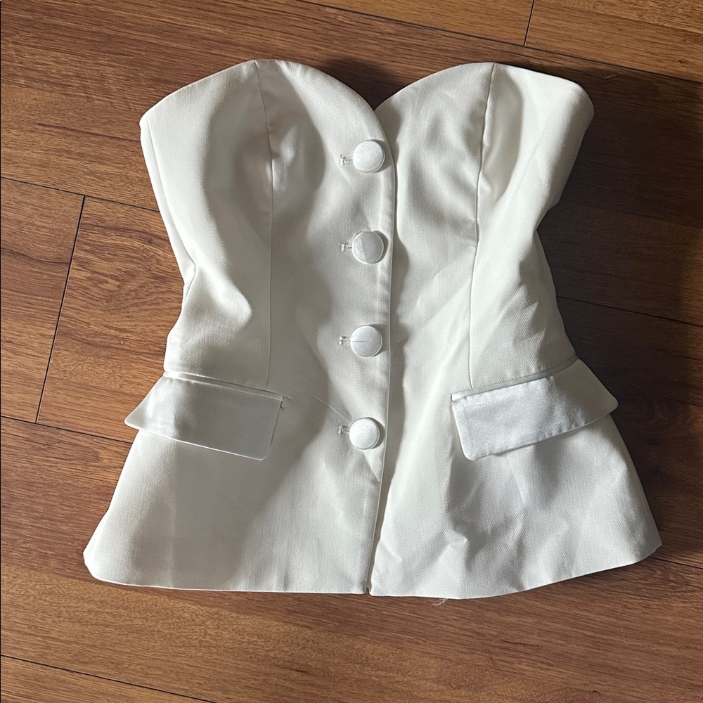 Zara MIXED SATIN EFFECT BUSTIER - Picture 5 of 8